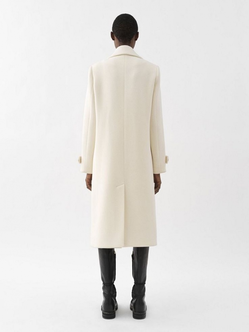 Manteaux Chloe Overcoat Blanche | CHE-SR13780