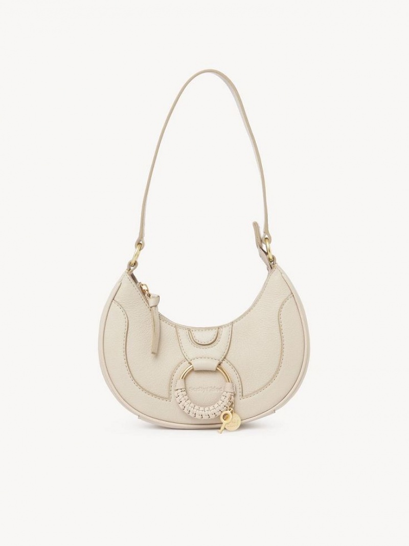 Mini Sacs Chloe Hana Half Moon Beige | CHE-SR14765