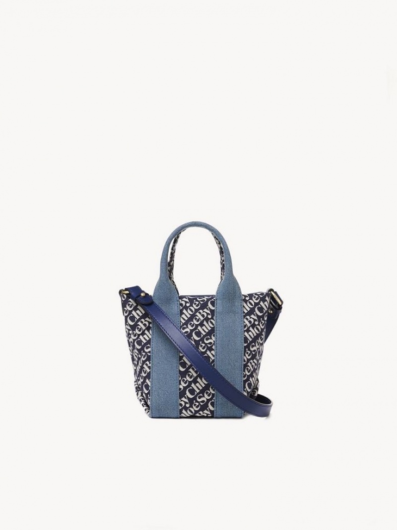 Mini Sacs Chloe Laetizia Tote Bleu Royal Bleu Marine | CHE-SR14766