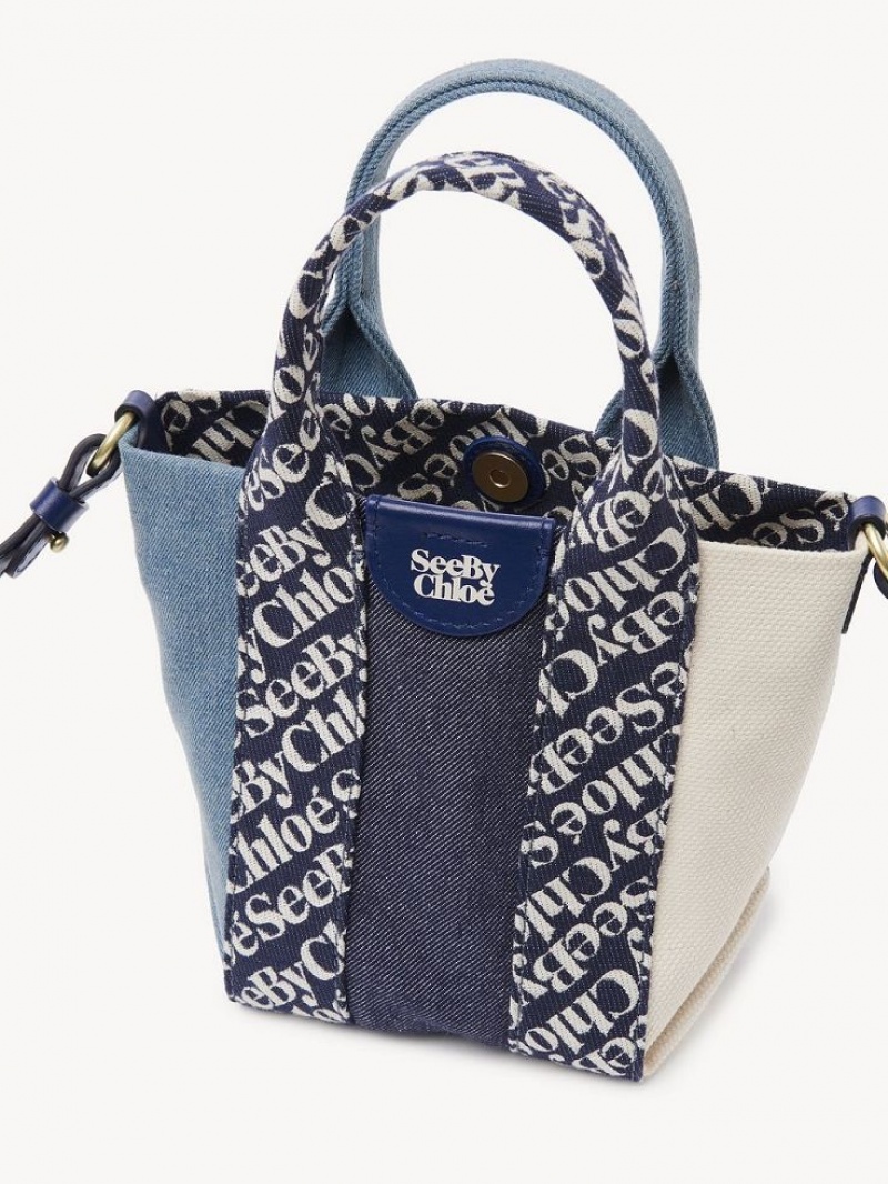 Mini Sacs Chloe Laetizia Tote Bleu Royal Bleu Marine | CHE-SR14766