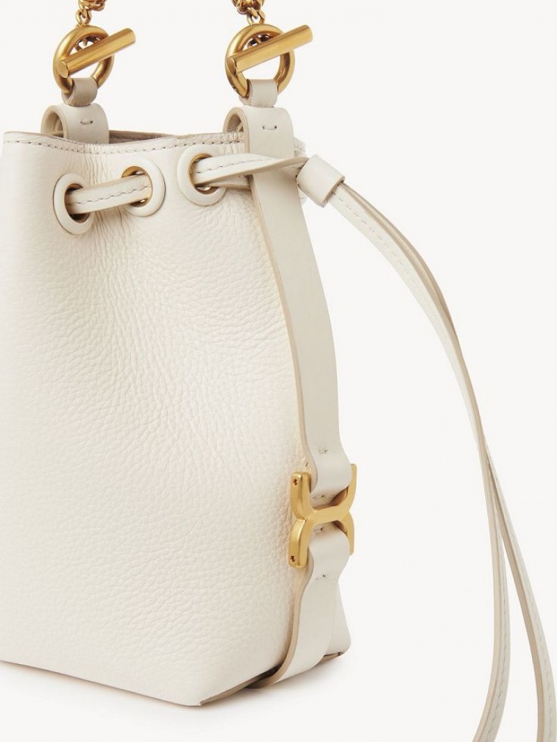 Mini Sacs Chloe Marcie Bucket Blanche | CHE-SR13717