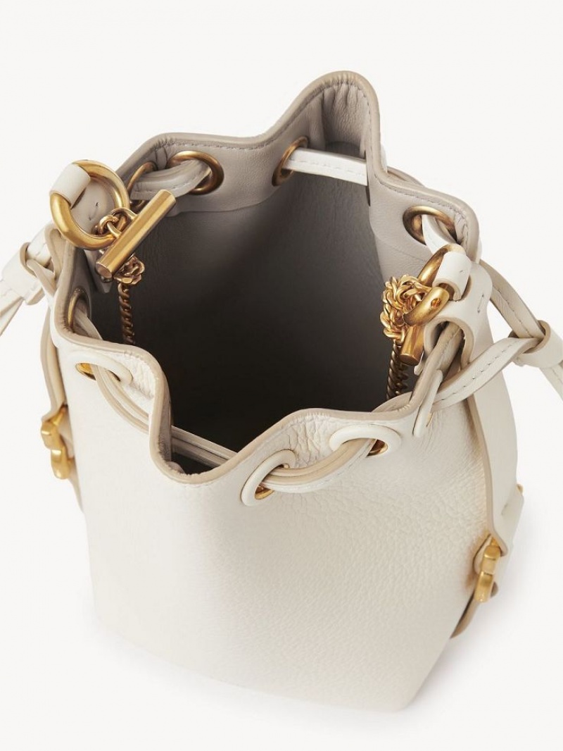 Mini Sacs Chloe Marcie Bucket Blanche | CHE-SR13717