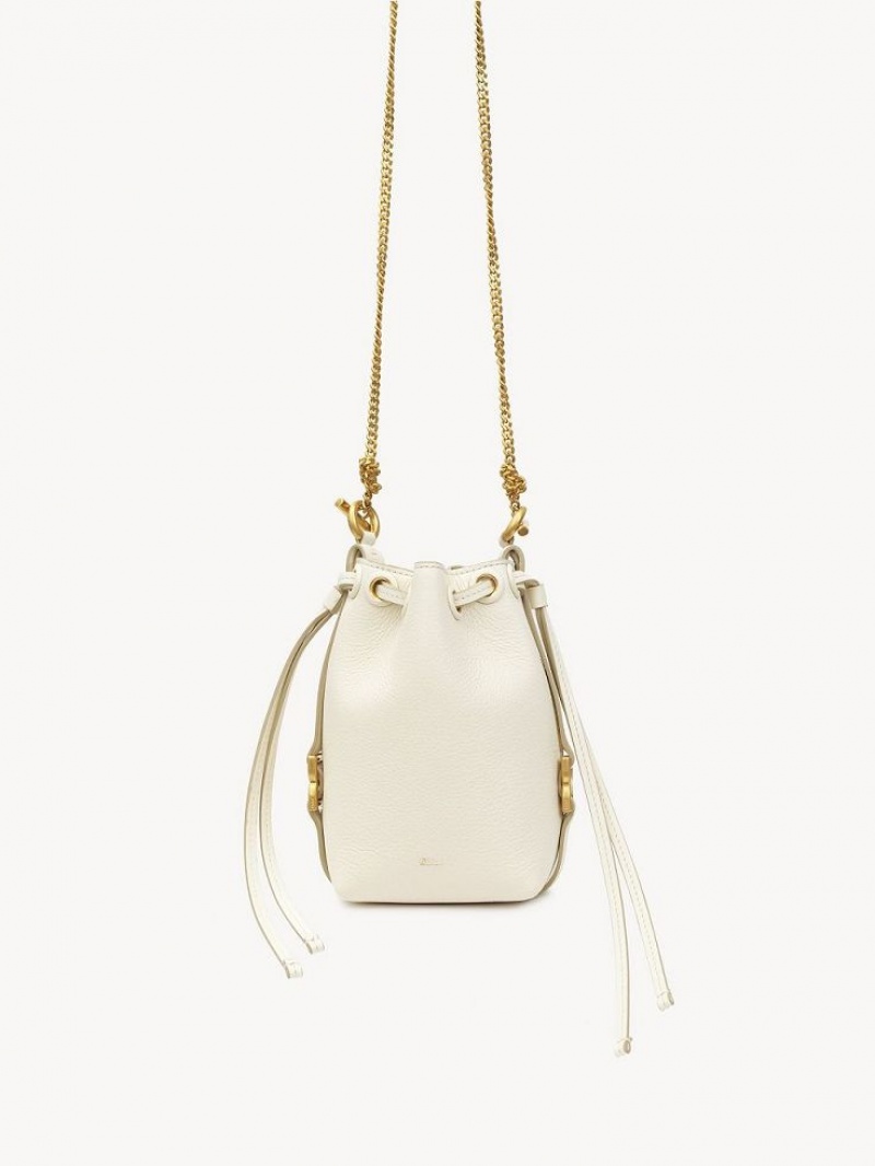 Mini Sacs Chloe Marcie Bucket Blanche | CHE-SR13717