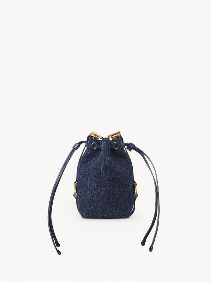 Mini Sacs Chloe Marcie Bucket Bleu | CHE-SR13715