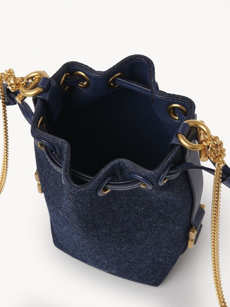 Mini Sacs Chloe Marcie Bucket Bleu | CHE-SR13715