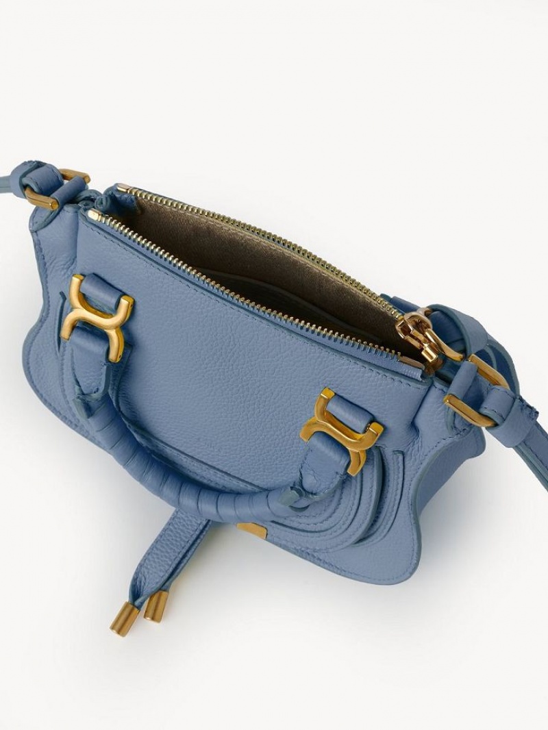 Mini Sacs Chloe Marcie Double Carry Bleu Foncé | CHE-SR13724