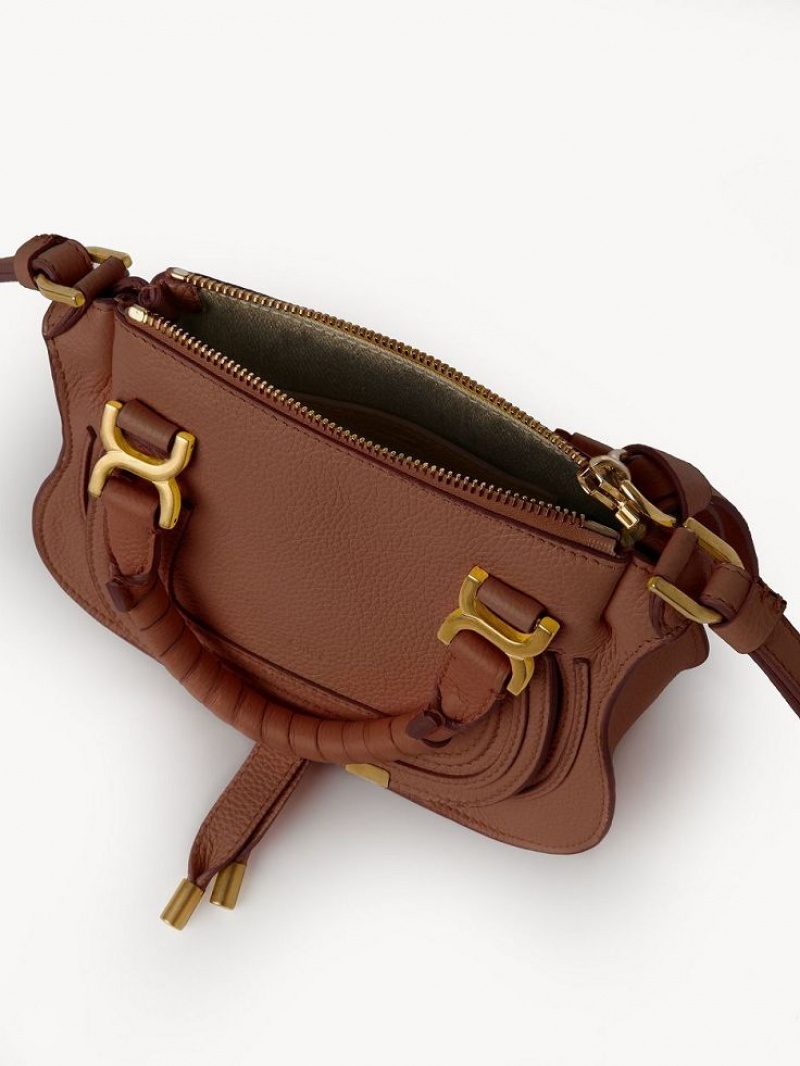 Mini Sacs Chloe Marcie Double Carry Marron | CHE-SR13725