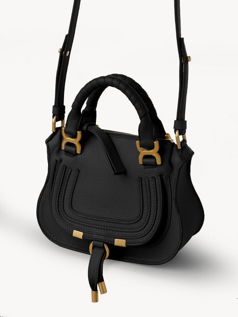 Mini Sacs Chloe Marcie Double Carry Noir | CHE-SR13713