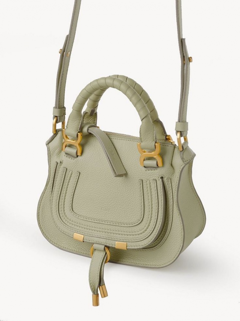 Mini Sacs Chloe Marcie Double Carry Vert | CHE-SR13674