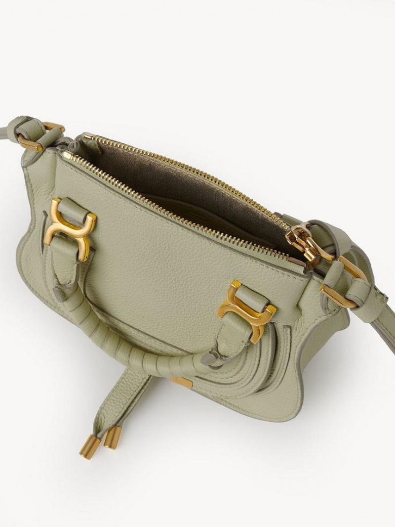 Mini Sacs Chloe Marcie Double Carry Vert | CHE-SR13674