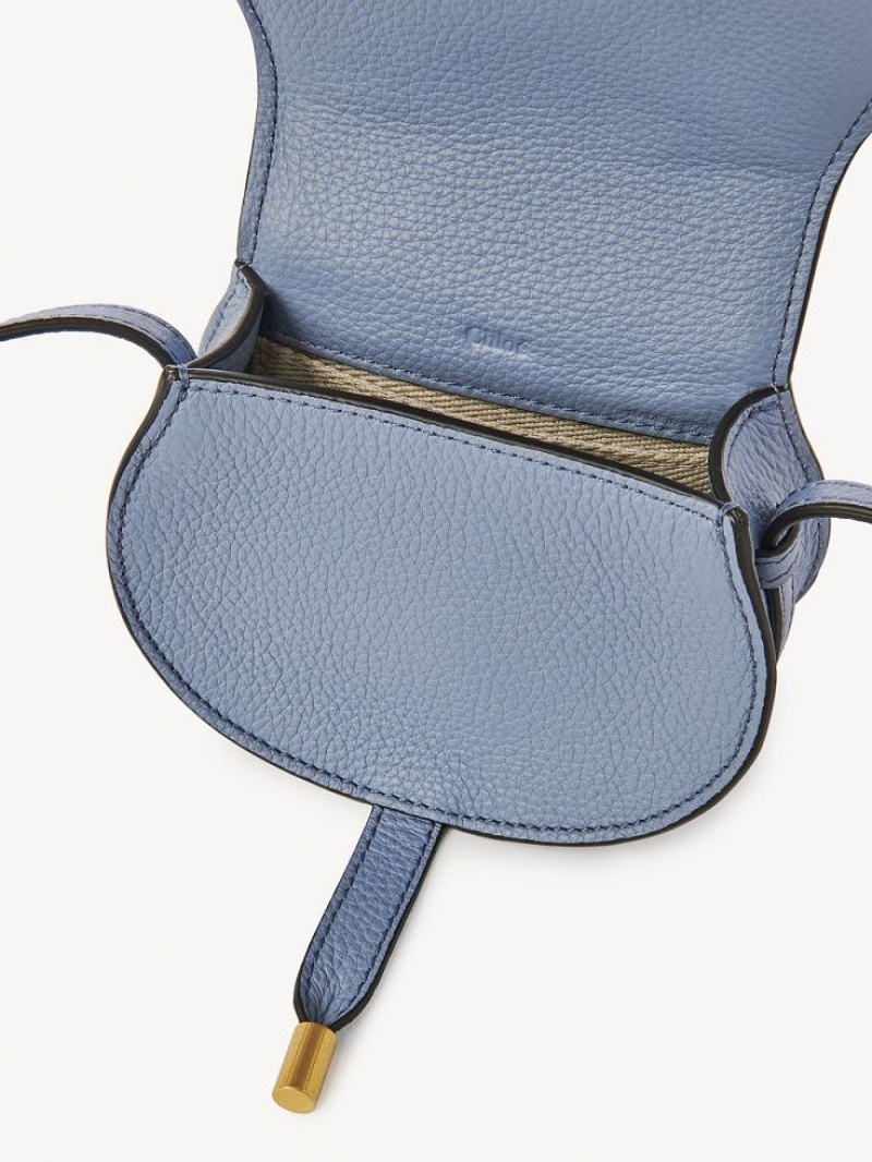 Mini Sacs Chloe Marcie Nano Saddle Bleu Foncé | CHE-SR13678