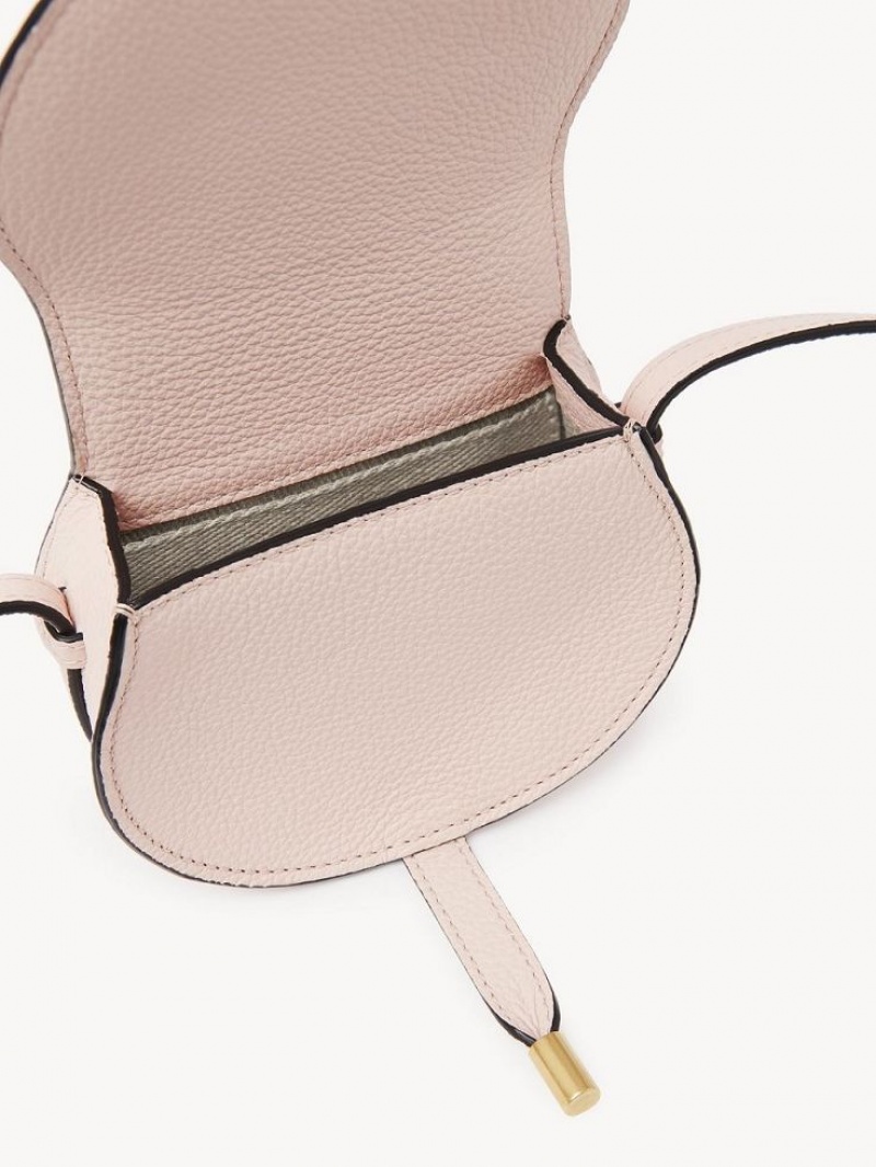 Mini Sacs Chloe Marcie Nano Saddle Rose | CHE-SR13695