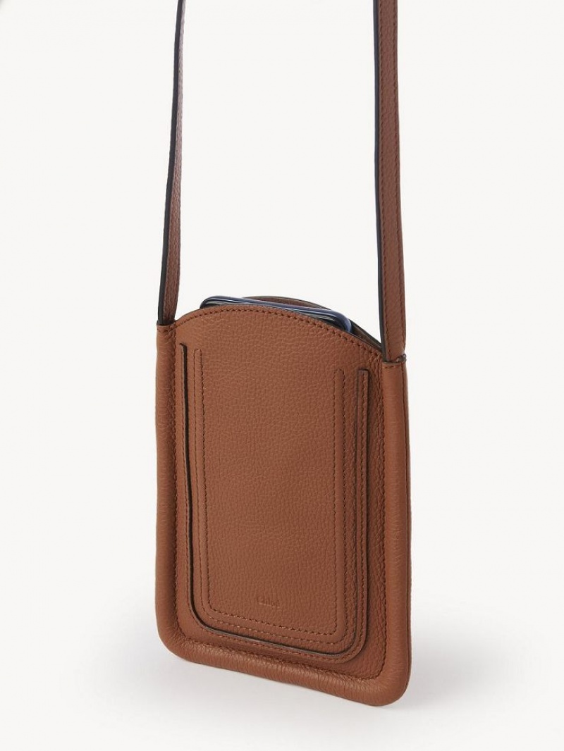 Mini Sacs Chloe Marcie Phone Pouch Marron | CHE-SR13669