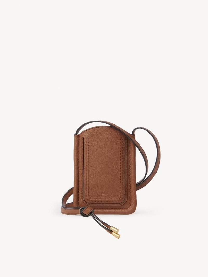 Mini Sacs Chloe Marcie Phone Pouch Marron | CHE-SR13669