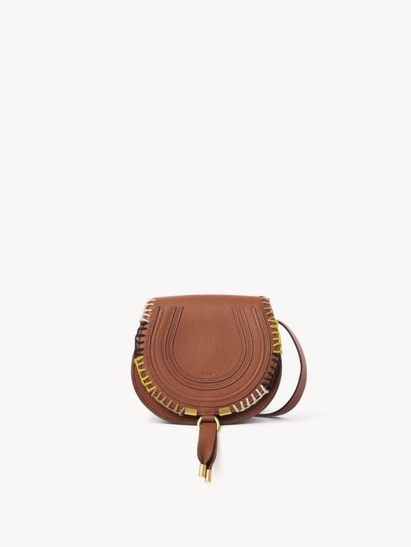 Mini Sacs Chloe Marcie Small Saddle Marron | CHE-SR13664