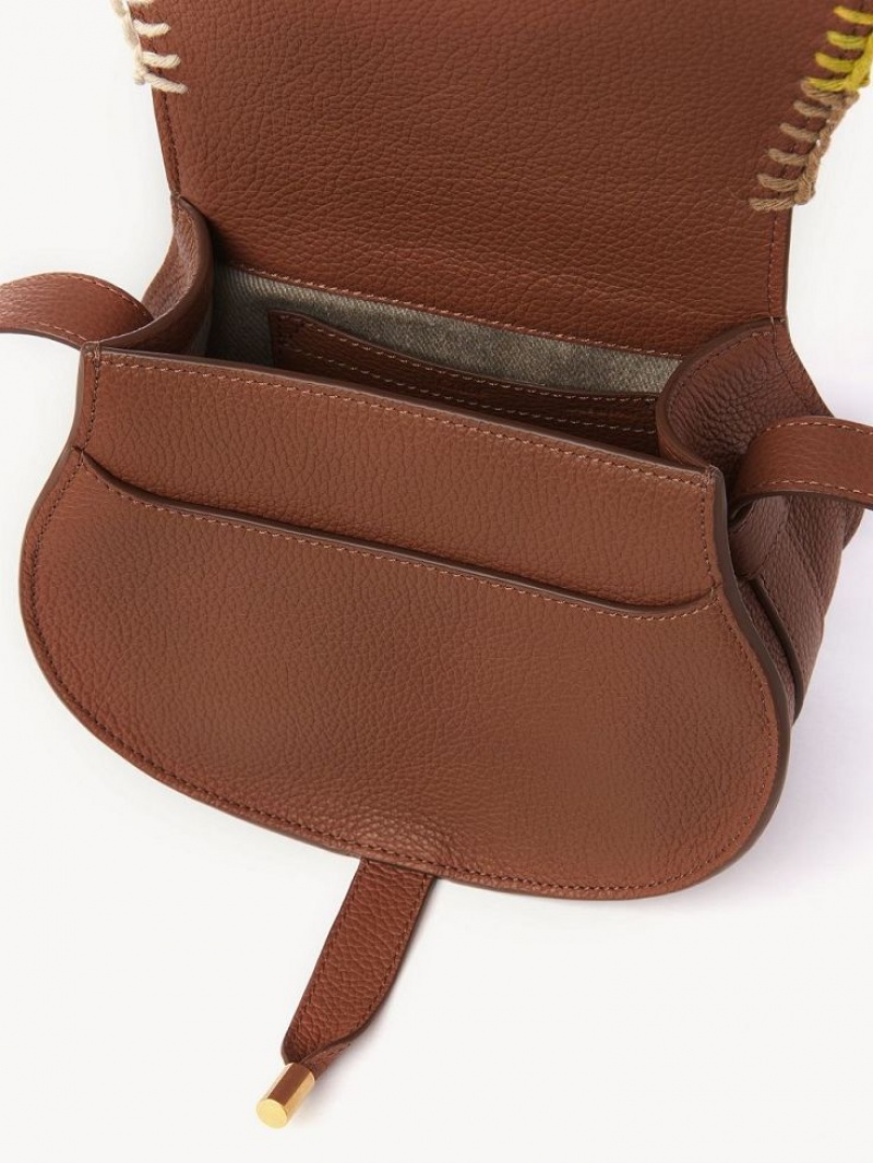 Mini Sacs Chloe Marcie Small Saddle Marron | CHE-SR13664