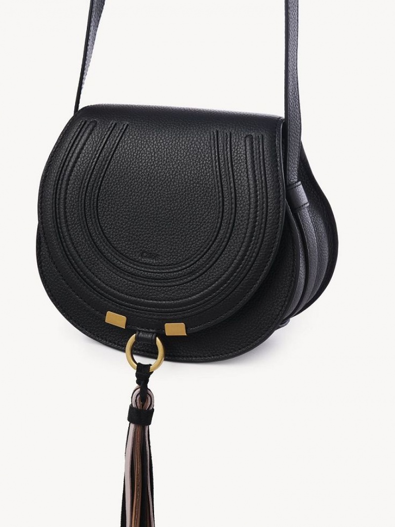 Mini Sacs Chloe Marcie Small Saddle Noir | CHE-SR13663