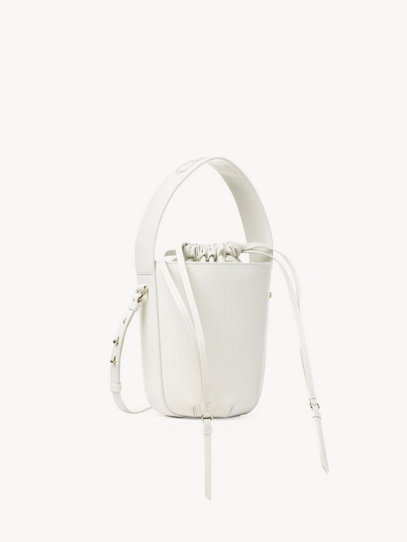 Mini Sacs Chloe Sense Bucket Blanche | CHE-SR13677