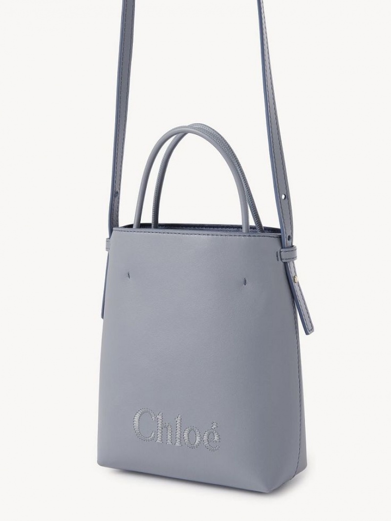 Mini Sacs Chloe Sense Tote Bleu | CHE-SR13733