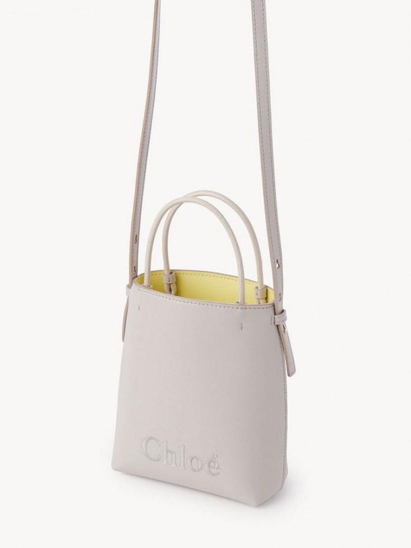 Mini Sacs Chloe Sense Tote Grise | CHE-SR13734