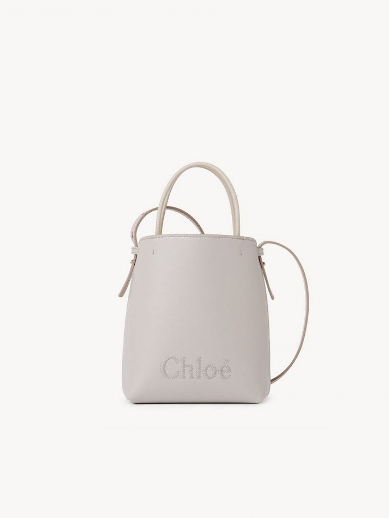 Mini Sacs Chloe Sense Tote Grise | CHE-SR13734