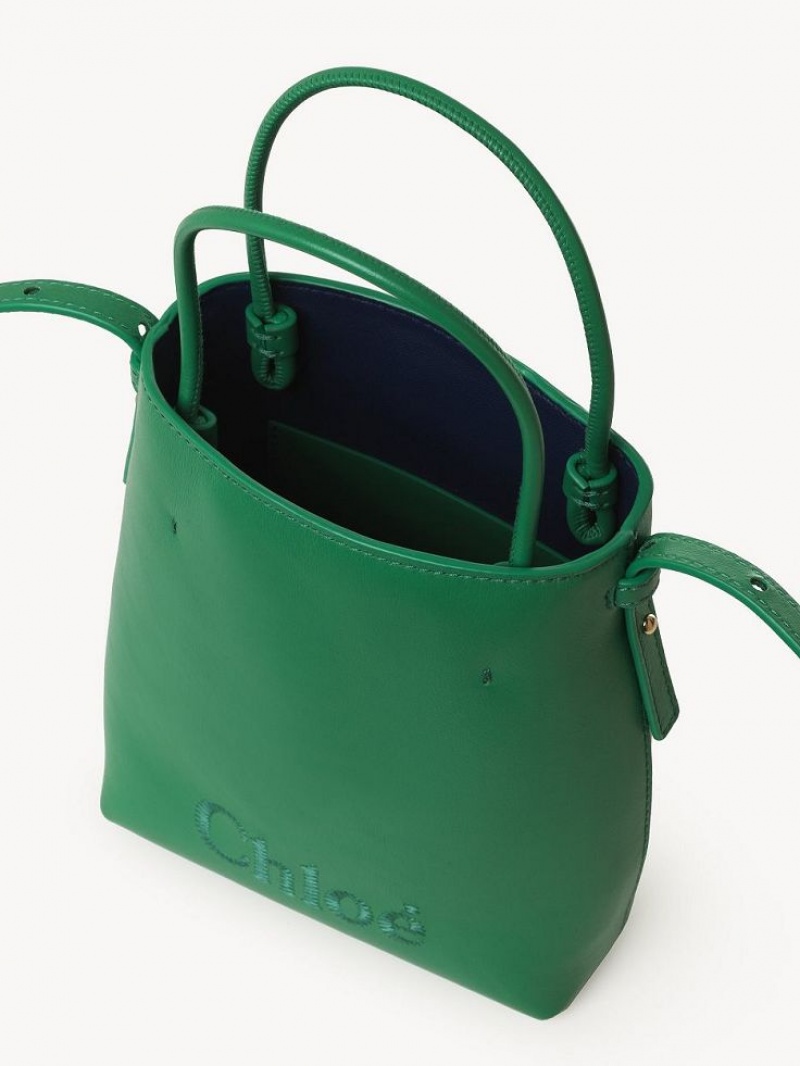 Mini Sacs Chloe Sense Tote Vert | CHE-SR13732