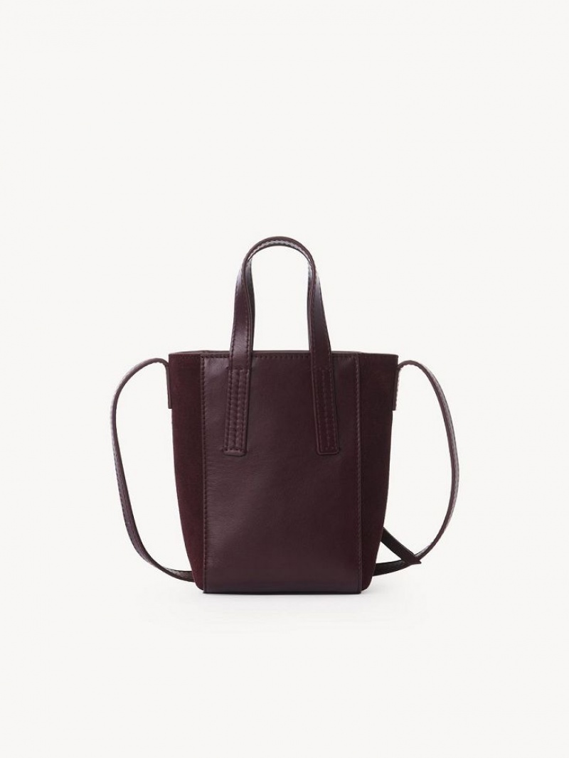 Mini Sacs Chloe Tilda Tote Bordeaux | CHE-SR14750