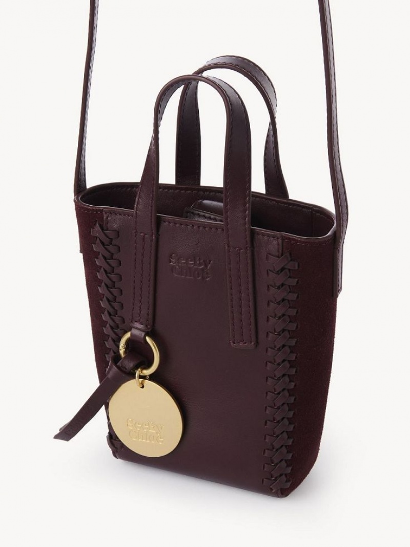 Mini Sacs Chloe Tilda Tote Bordeaux | CHE-SR14750