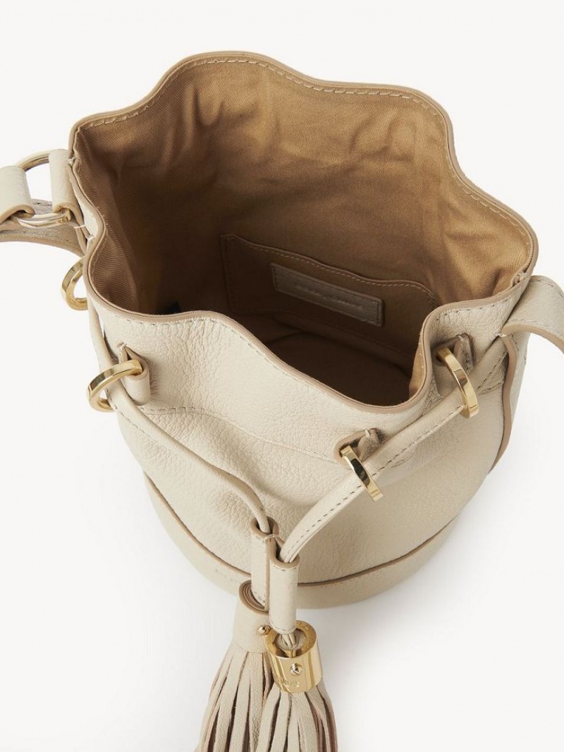 Mini Sacs Chloe Vicki Small Bucket Beige | CHE-SR14749