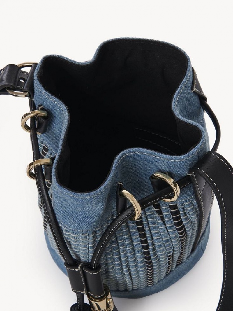 Mini Sacs Chloe Vicki Small Bucket Bleu | CHE-SR14748