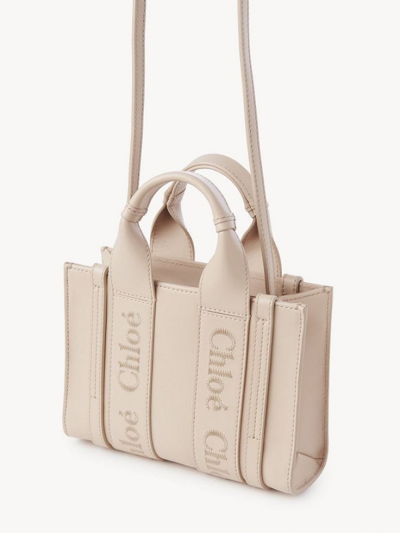 Mini Sacs Chloe Woody Tote 1 Rose | CHE-SR13689