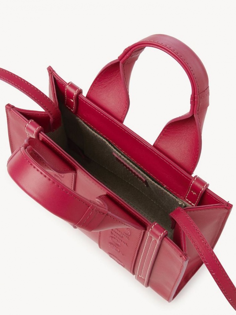 Mini Sacs Chloe Woody Tote 1 Rose | CHE-SR13700