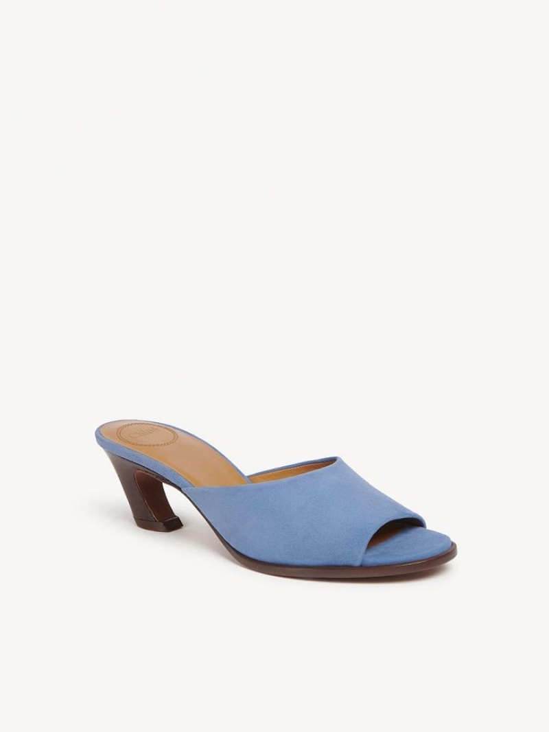 Mule Chloe Oli High-heel Bleu Foncé | CHE-SR14158