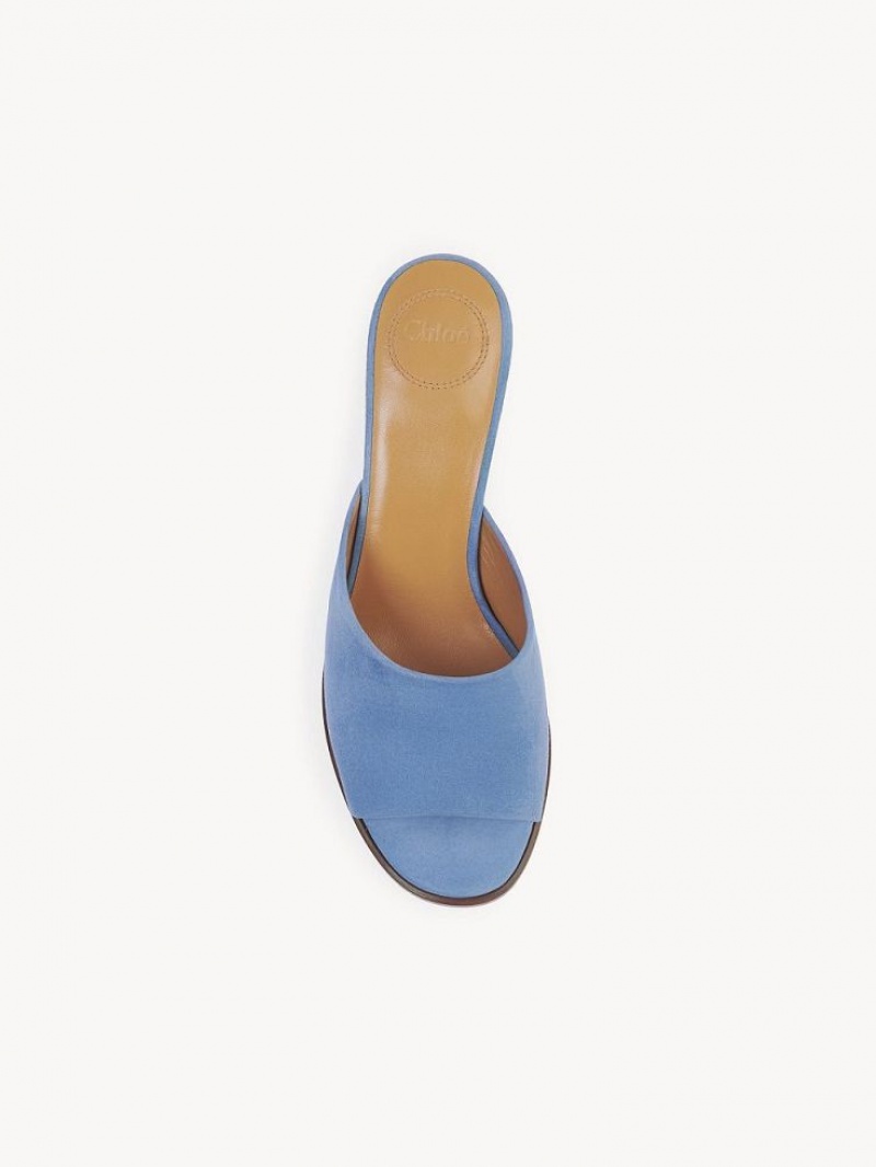 Mule Chloe Oli High-heel Bleu Foncé | CHE-SR14158