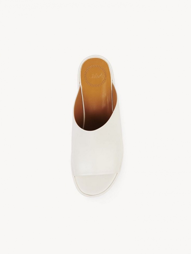 Mule Chloe Oli Plateforme Blanche | CHE-SR14155