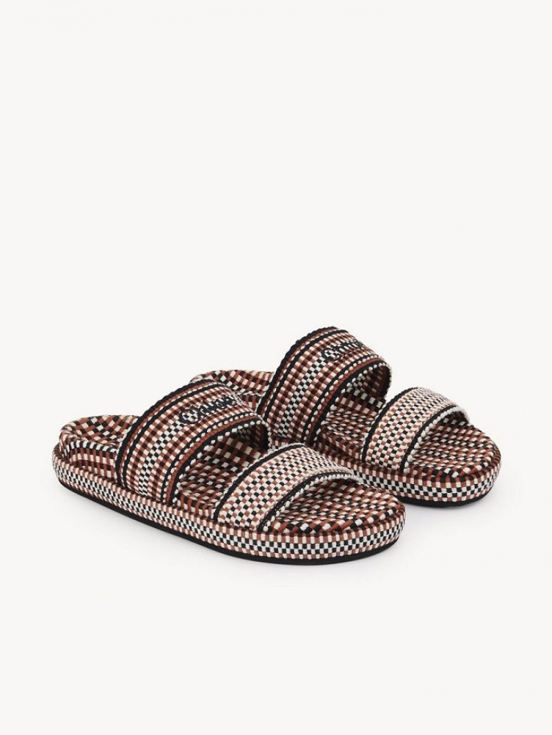 Mule Chloe Rori Plates Rouge Marron | CHE-SR14135