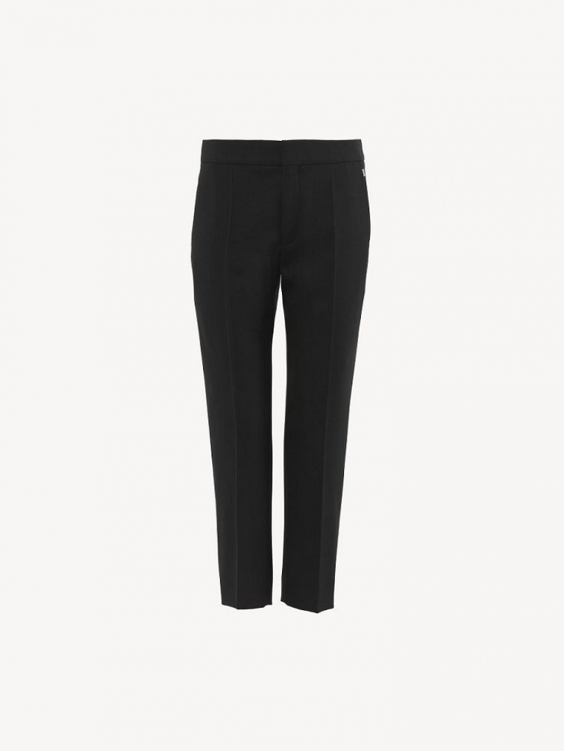 Pantalon Chloe Cropped Cigarette Noir | CHE-SR14001