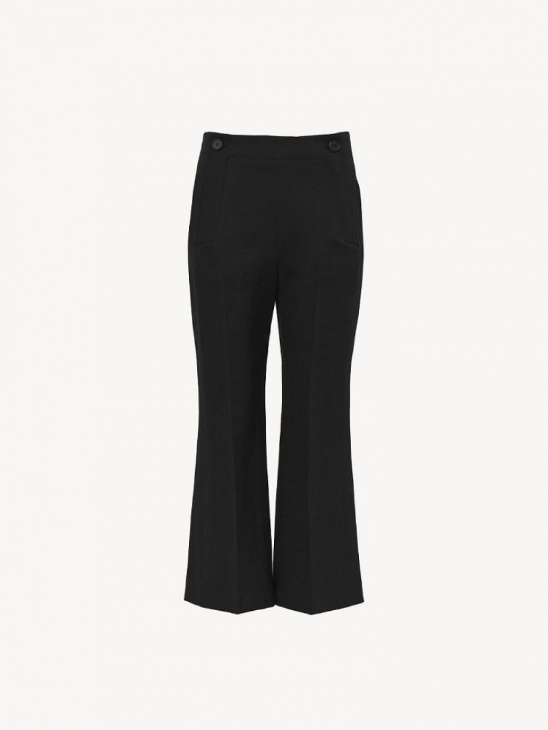 Pantalon Chloe Cropped Sailor Noir | CHE-SR13994