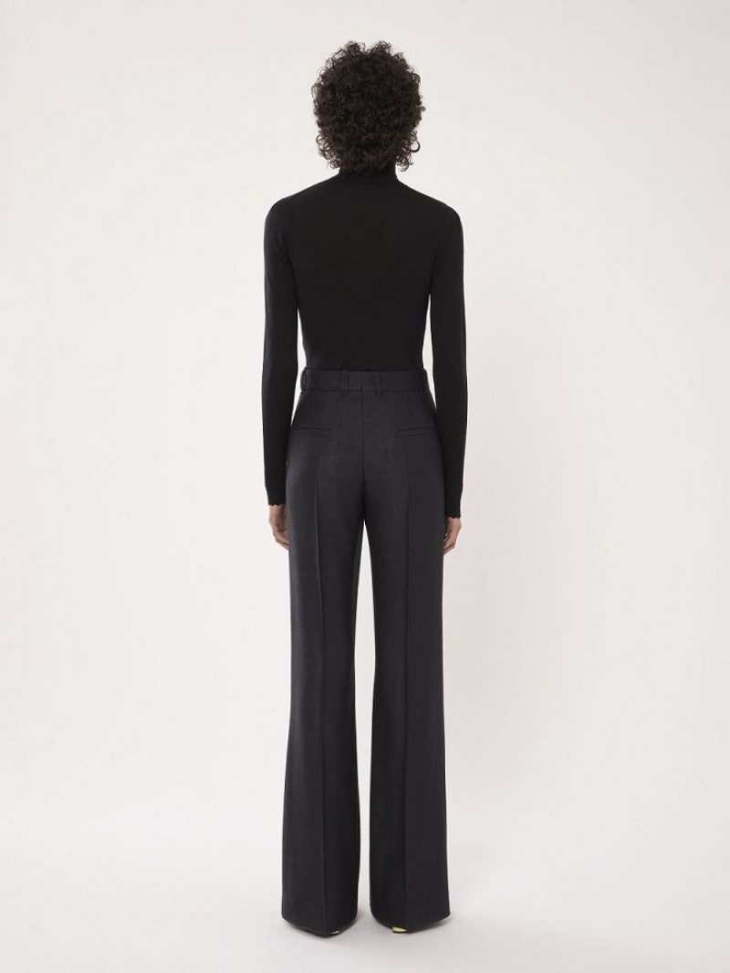 Pantalon Chloe High-waisted Flare Noir | CHE-SR14015