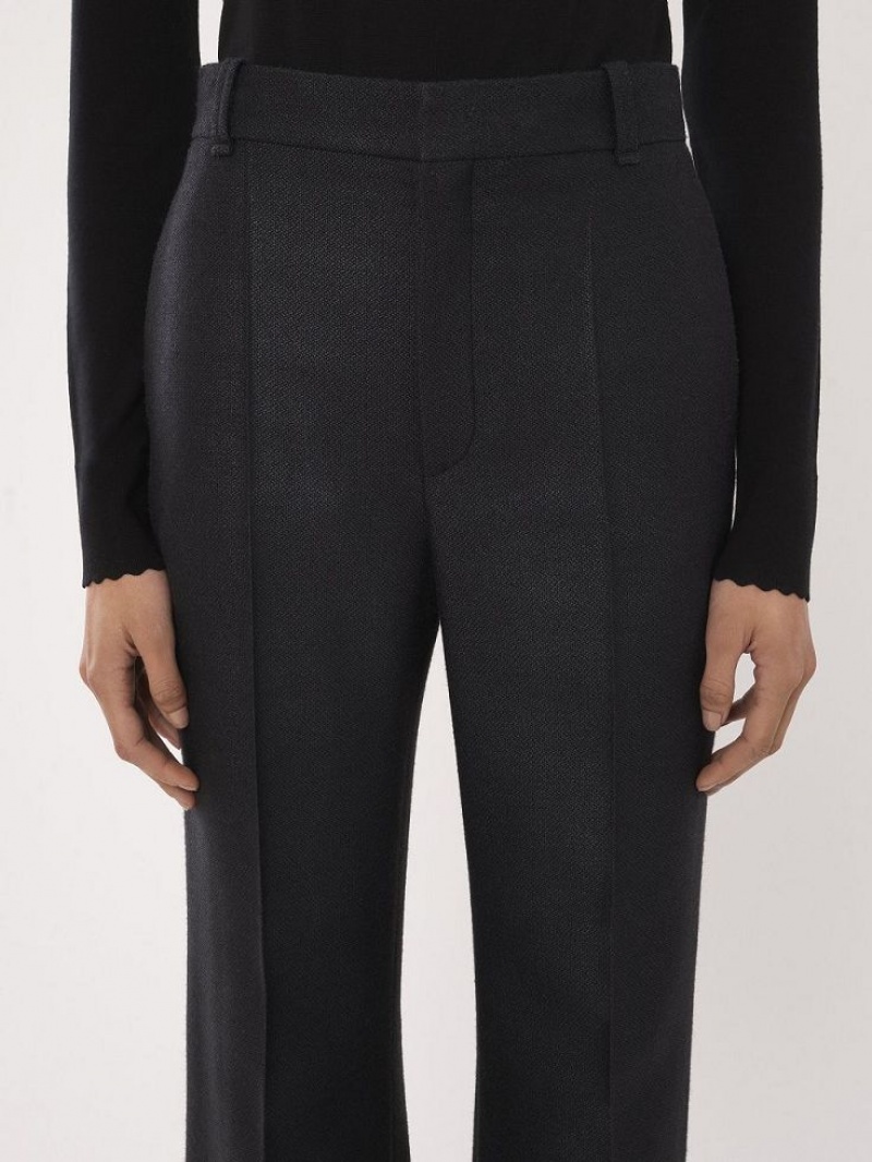 Pantalon Chloe High-waisted Flare Noir | CHE-SR14015