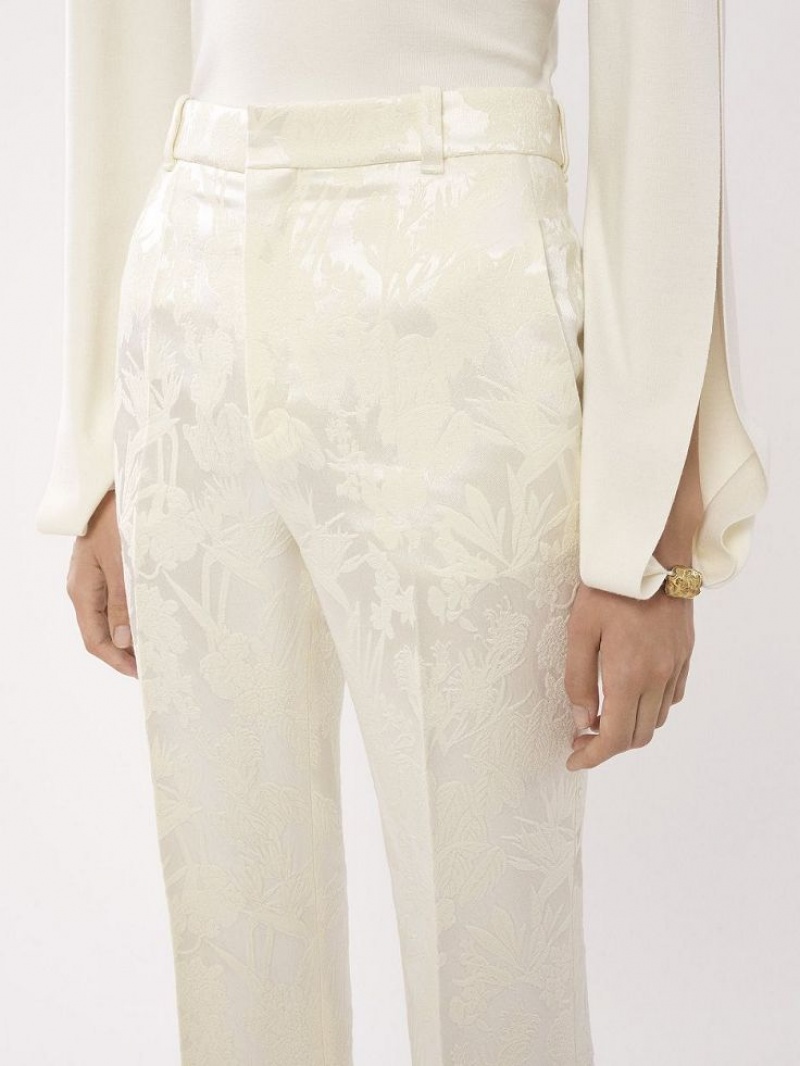 Pantalon Chloe High-waisted Tailored Blanche | CHE-SR14023