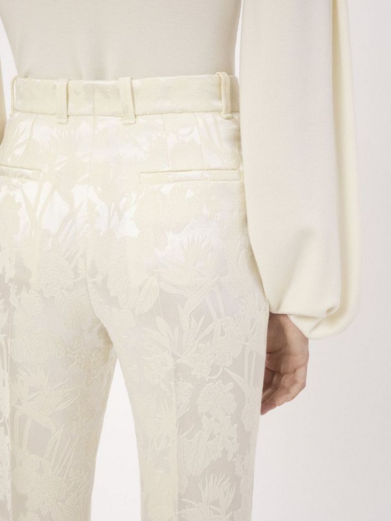 Pantalon Chloe High-waisted Tailored Blanche | CHE-SR14023