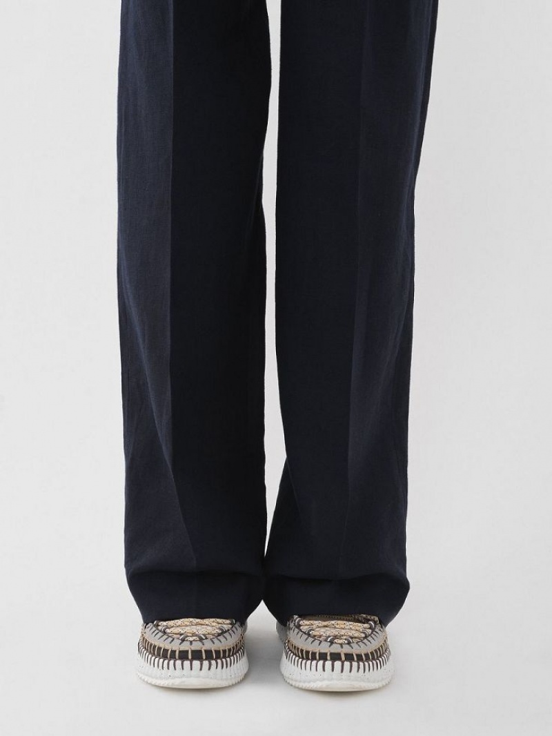 Pantalon Chloe Larges-leg Bleu | CHE-SR14002