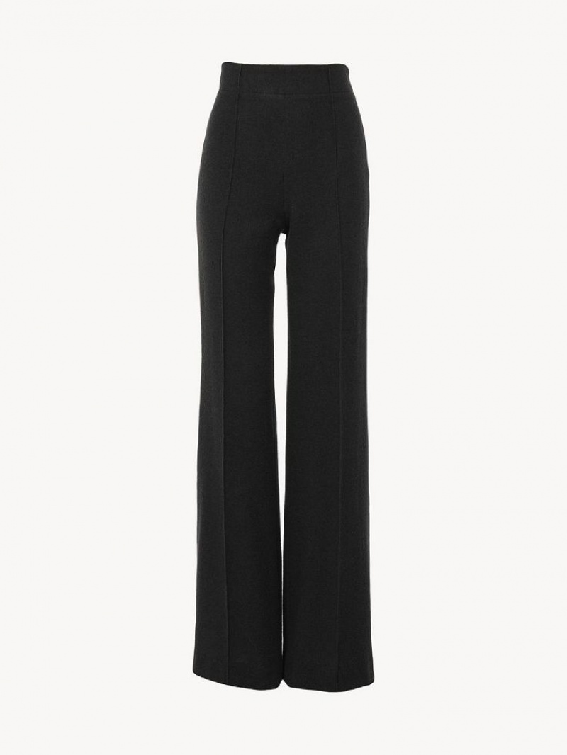 Pantalon Chloe Larges-leg Noir | CHE-SR13986