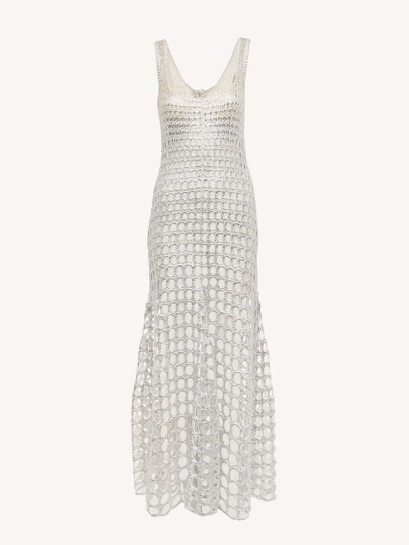 Peignoir Chloe Flared Tank Argent Grise | CHE-SR13833