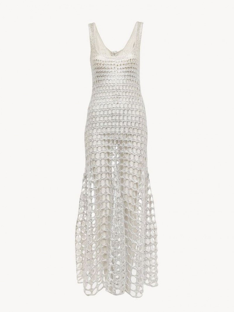 Peignoir Chloe Flared Tank Argent Grise | CHE-SR13833