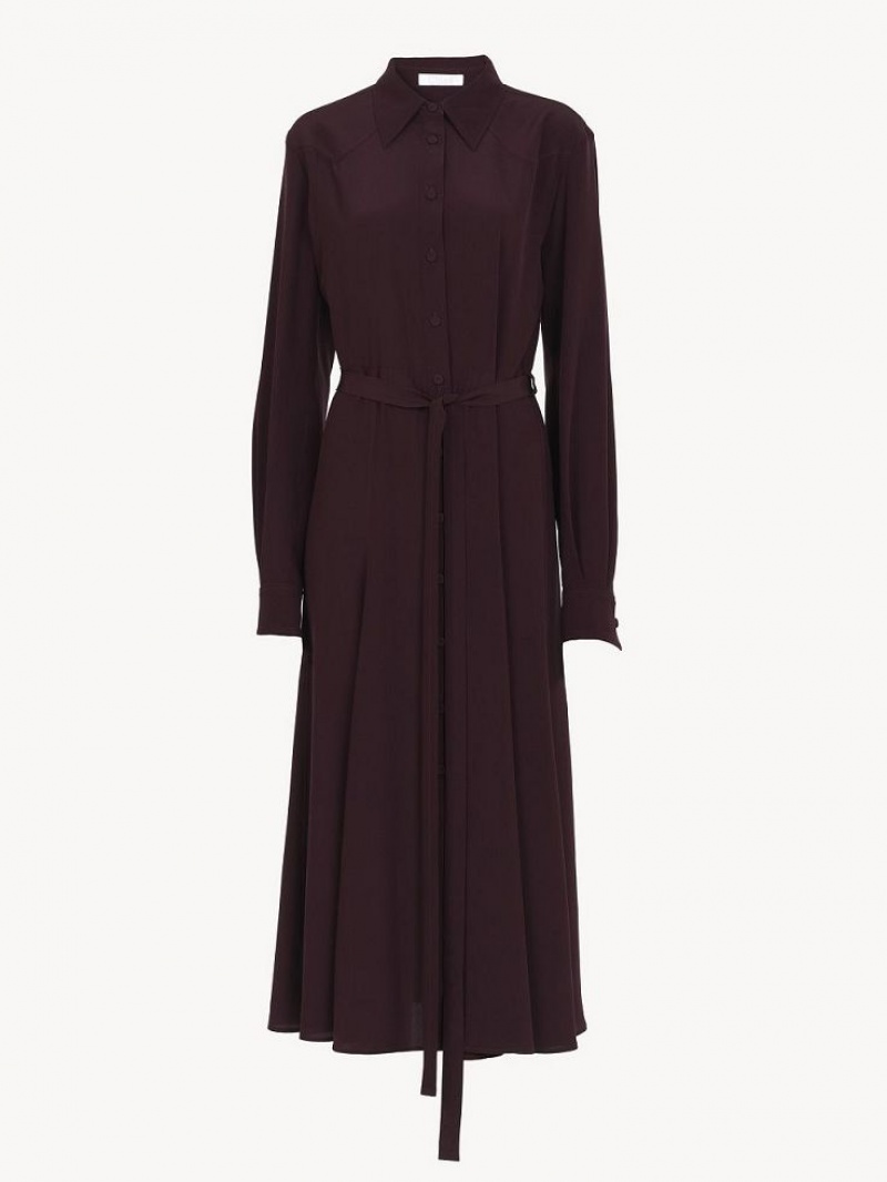 Peignoir Chloe Midi Shirt Violette | CHE-SR13840