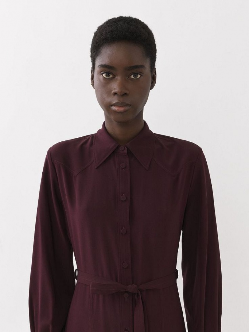 Peignoir Chloe Midi Shirt Violette | CHE-SR13840