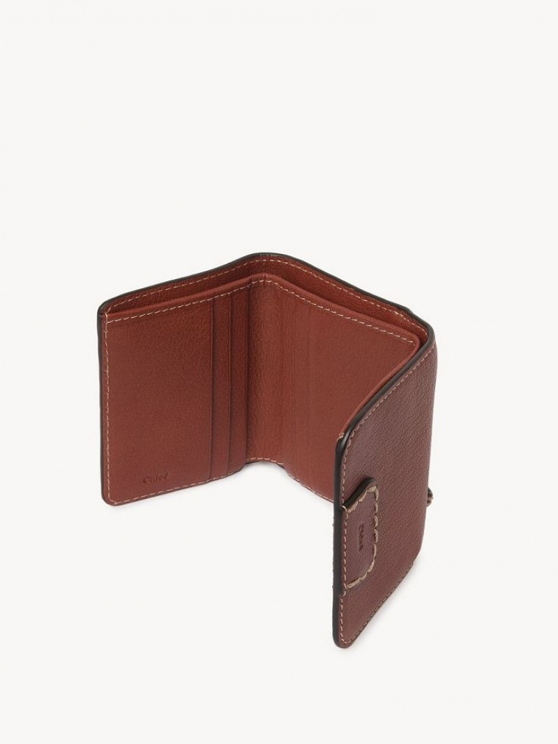 Petits Portefeuilles Chloe Edith Small Tri-fold Marron | CHE-SR14278