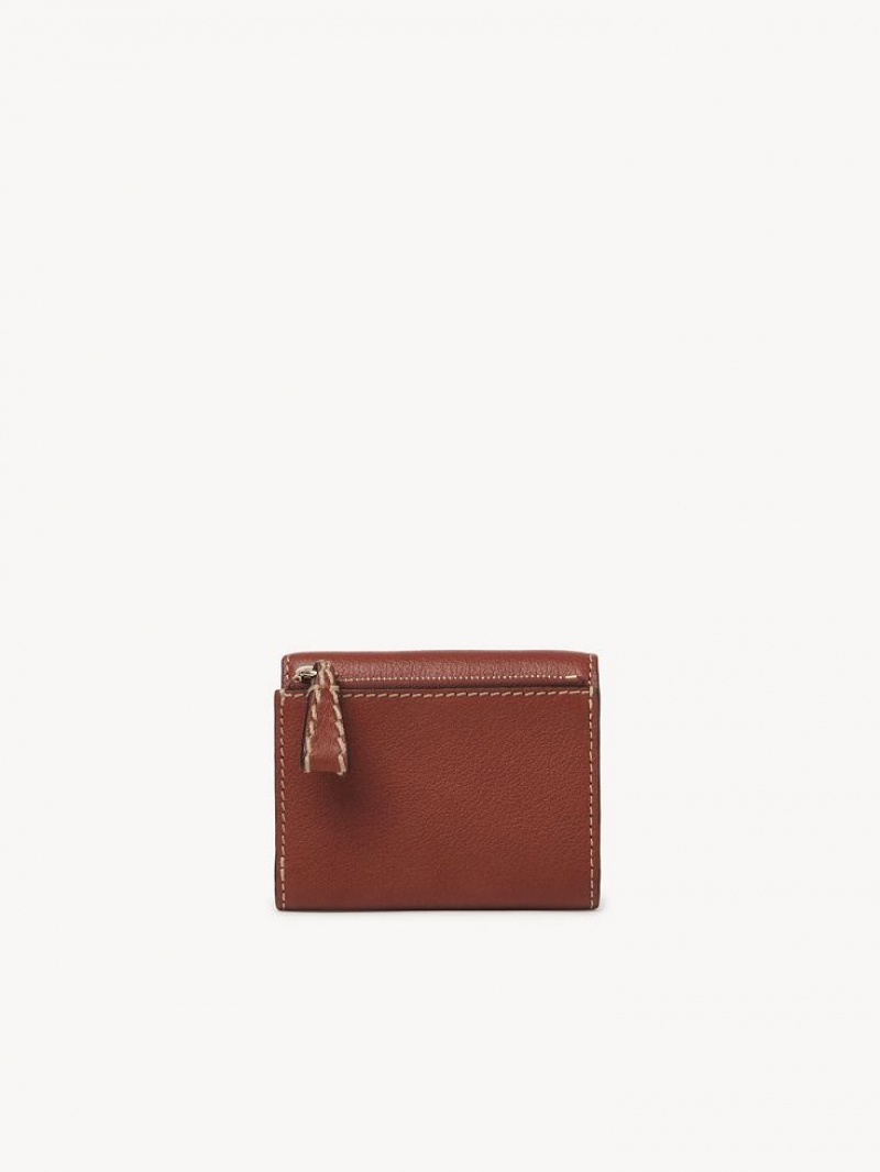 Petits Portefeuilles Chloe Edith Small Tri-fold Marron | CHE-SR14278